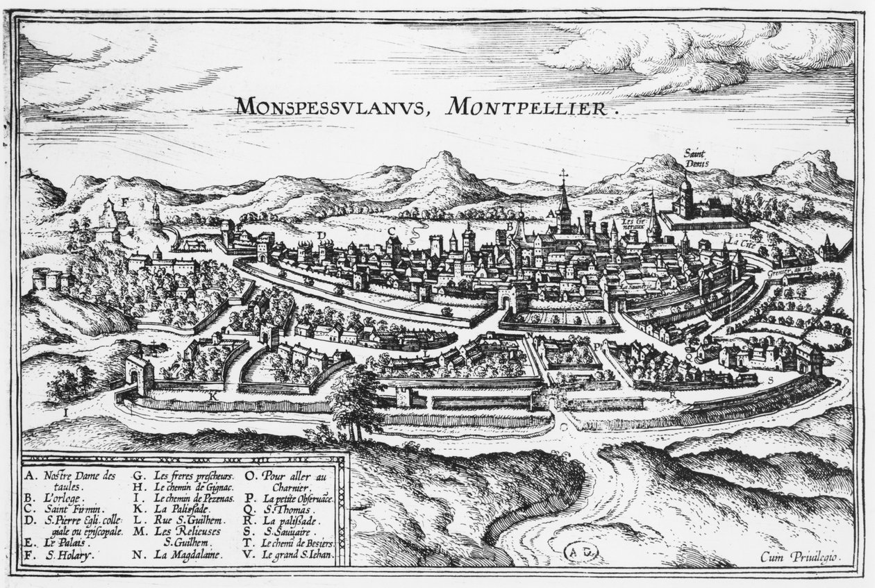 Mapa de Montpellier, de 