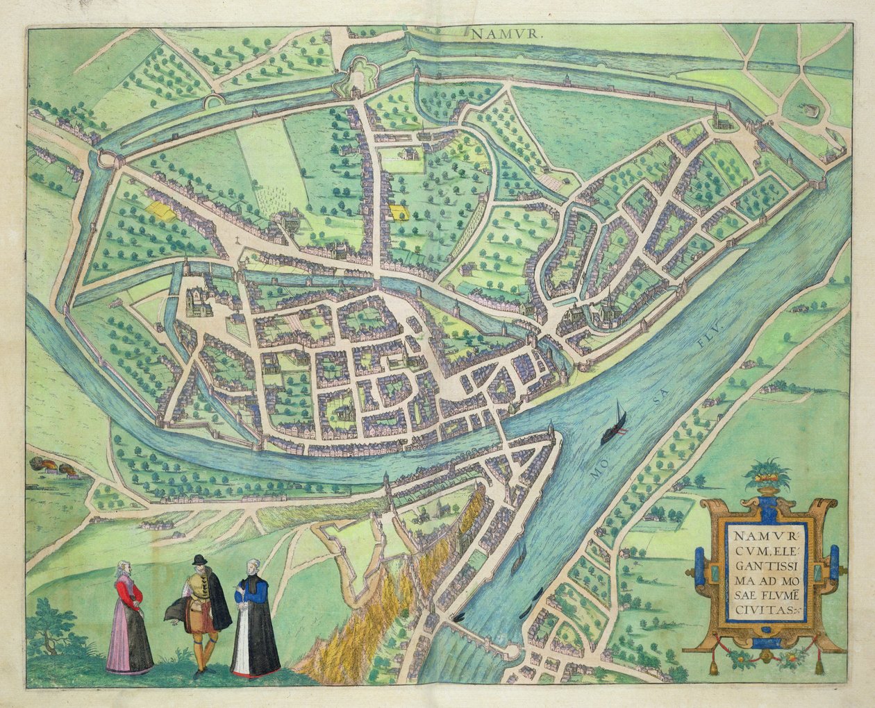 Mapa de Namur, de 