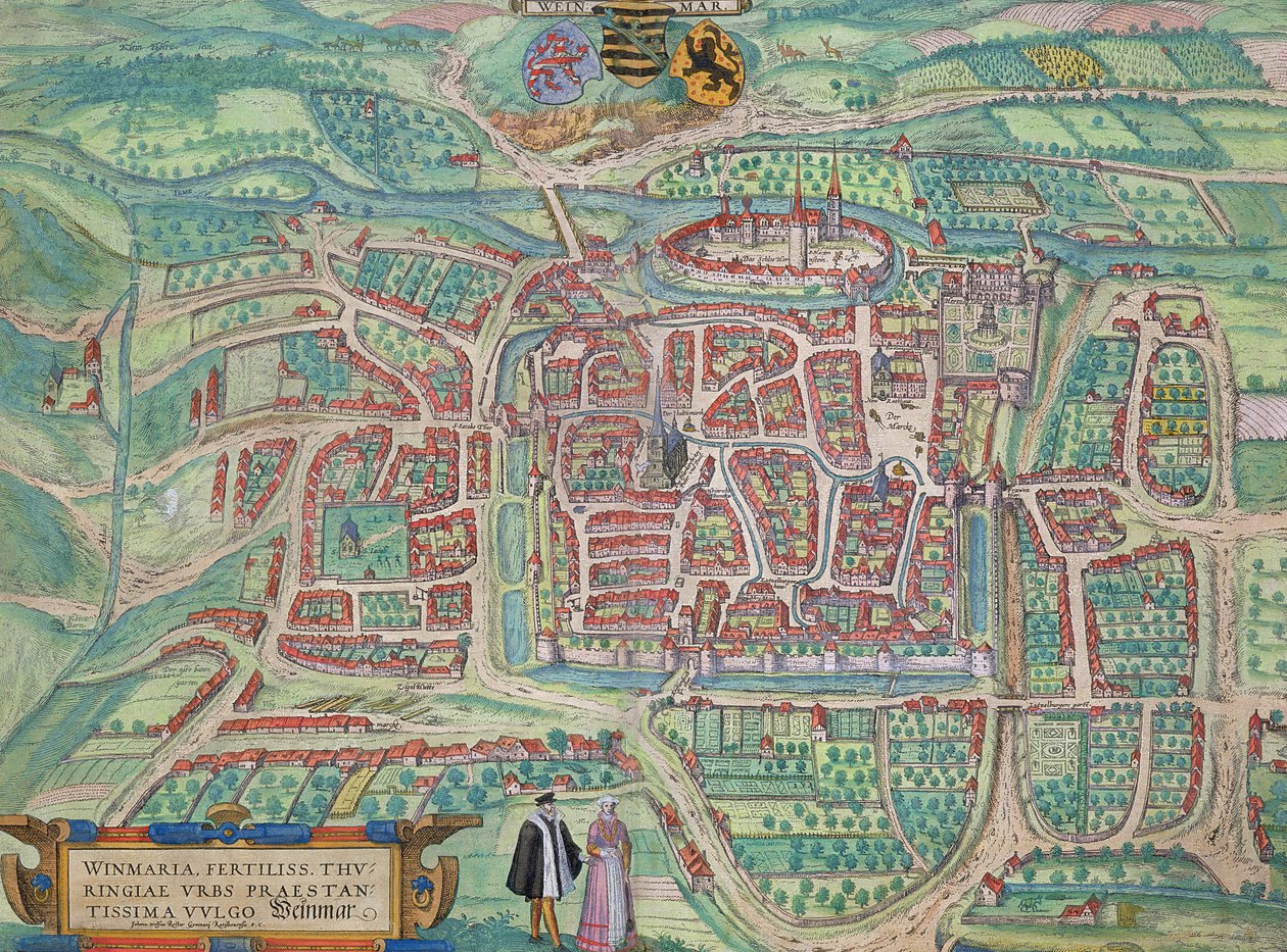 Mapa de Weimar, de 