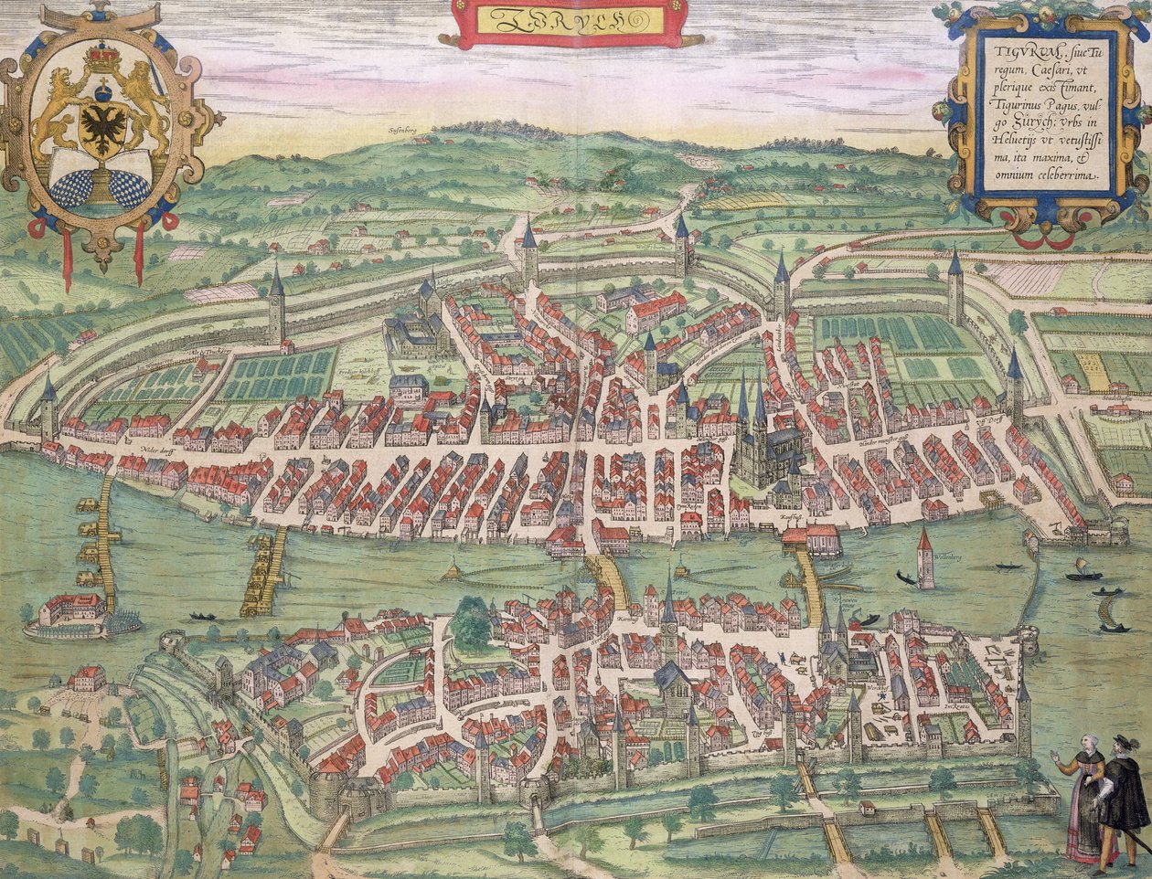 Mapa de Zúrich, de 