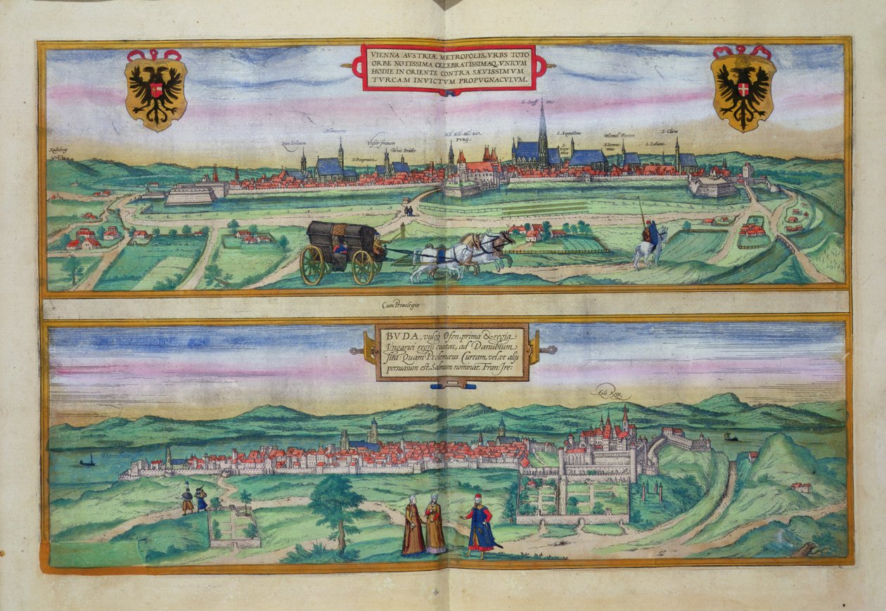 Plano de la ciudad de Viena y Buda, de 