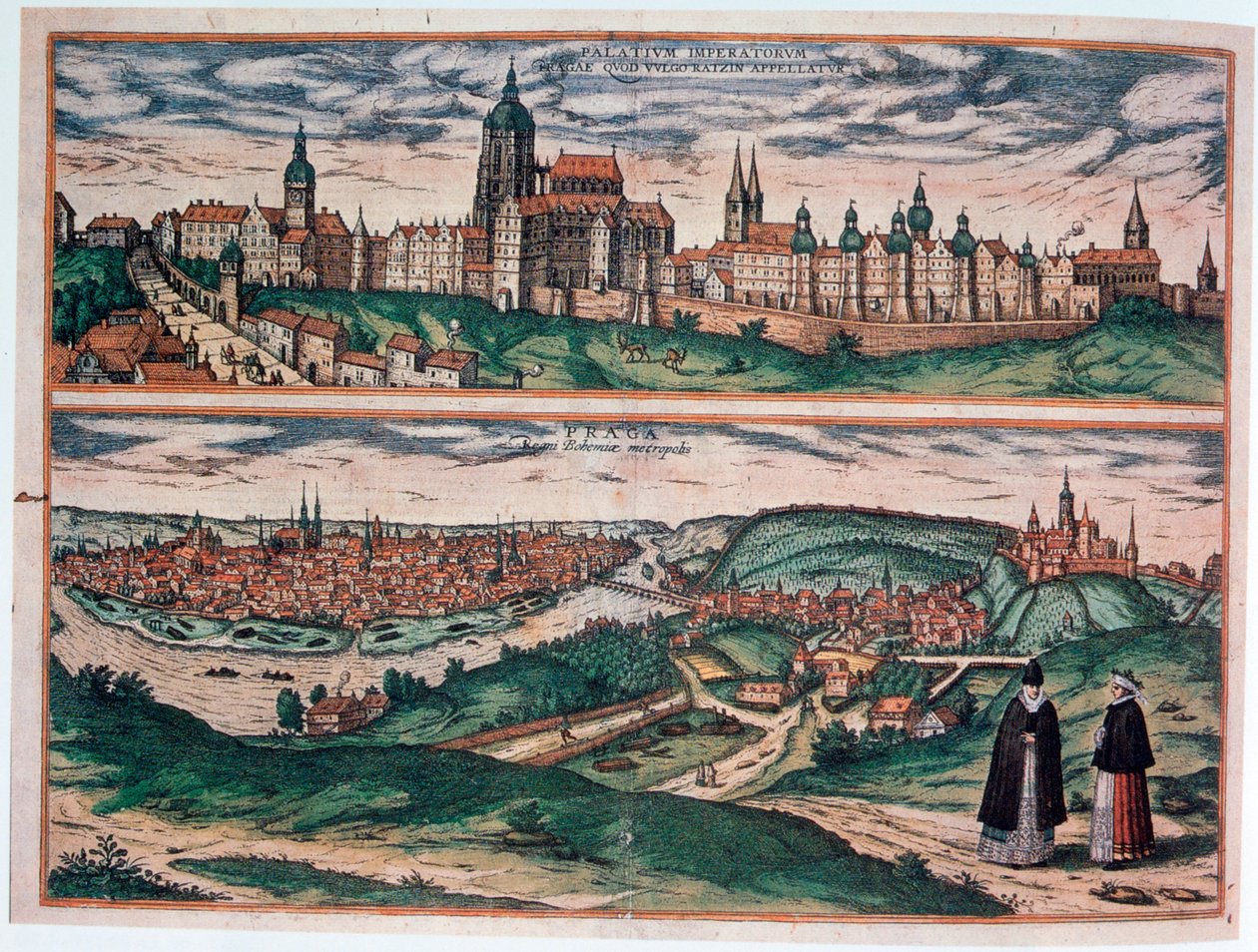 Vista de Praga, c1572 de Joris Hoefnagel