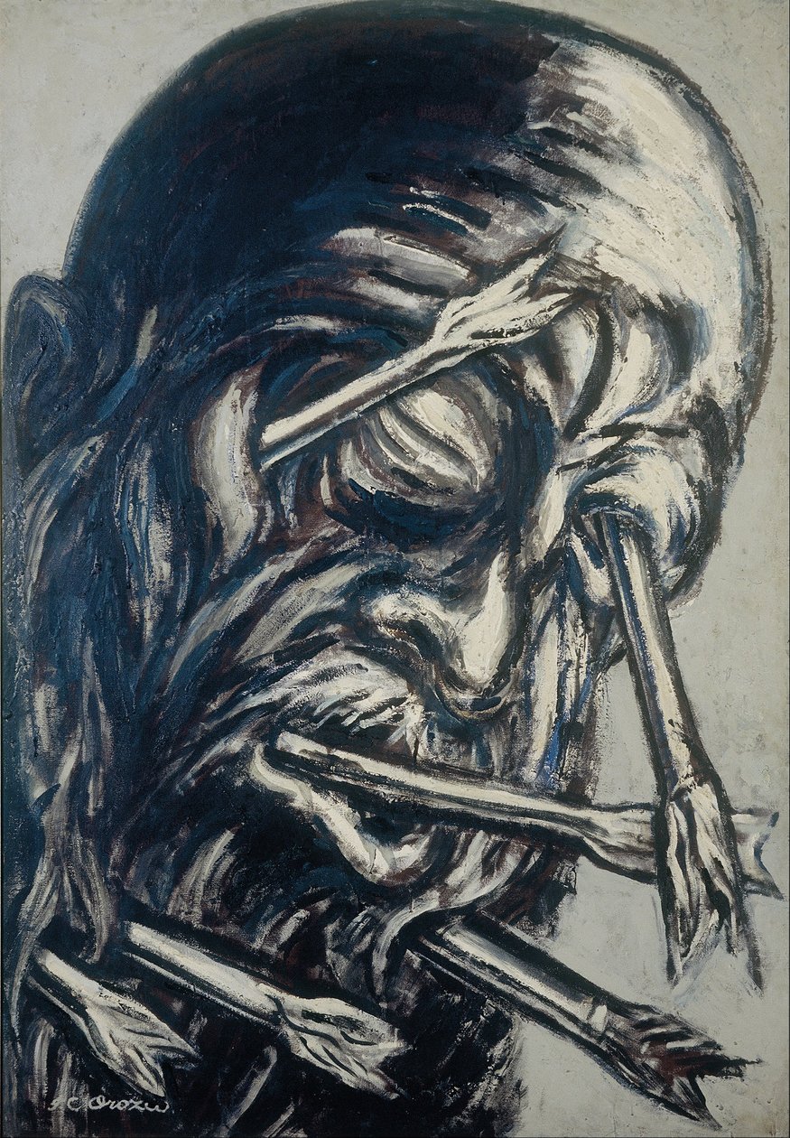 Cabeza atravesada por flechas, de la serie Los teules de José Clemente Orozco