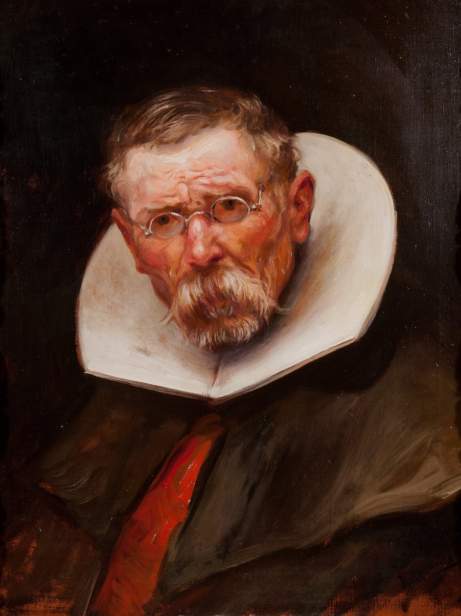 Retrato de un hombre anciano vestido al estilo del reinado de Felipe III de José Llaneces