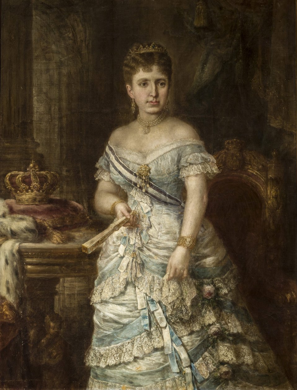 La reina María de las Mercedes de Orleans de José María Romero y López