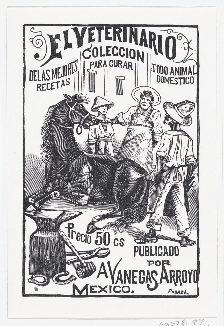 Un grupo de personas rodeando un caballo, ilustración para 