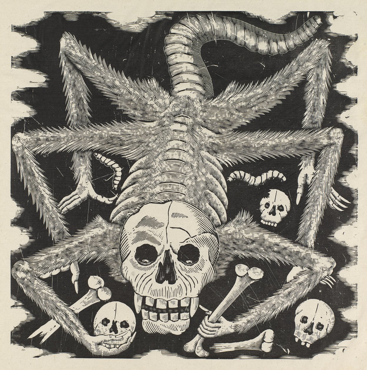 Calavera huertista, c.1914, impreso 1930 de José Guadalupe Posada