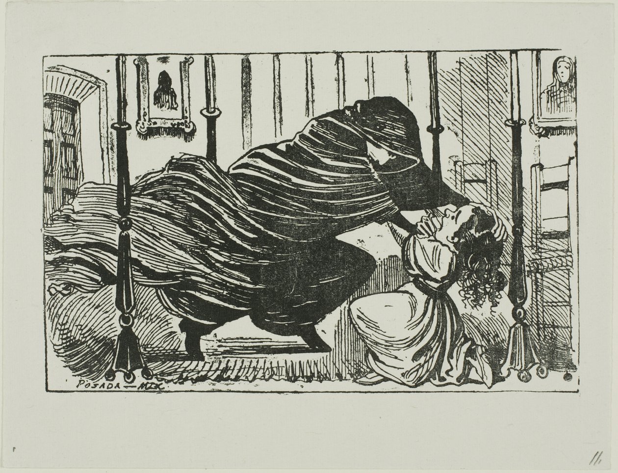 Ilustración para una historia de José Guadalupe Posada