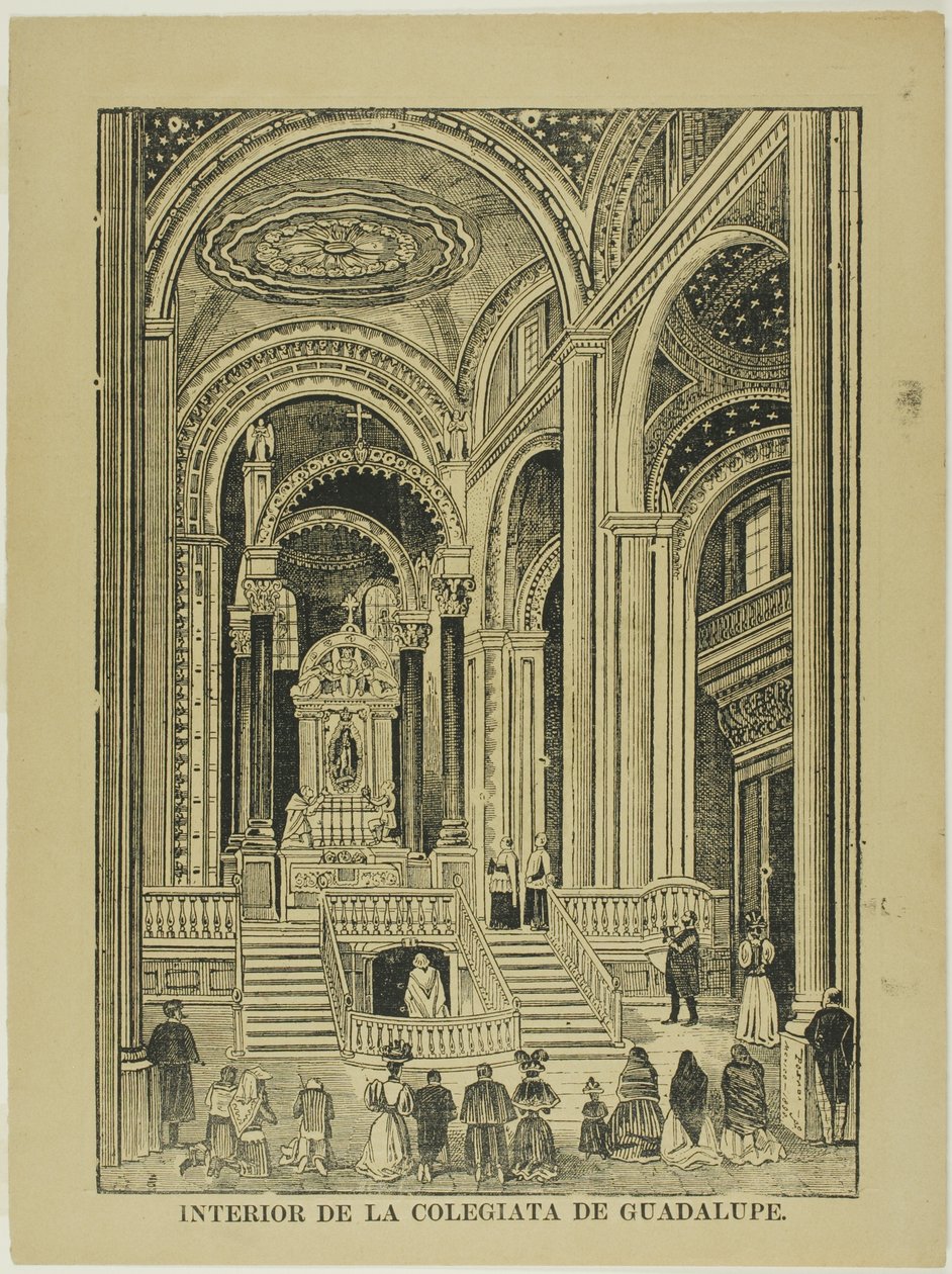 Interior de la Colegiata de Guadalupe de José Guadalupe Posada