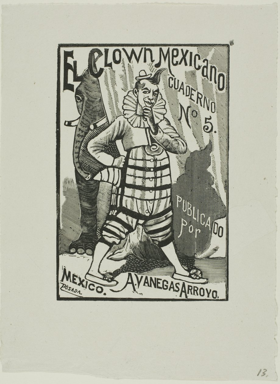 Payaso mexicano, no. 5 de José Guadalupe Posada
