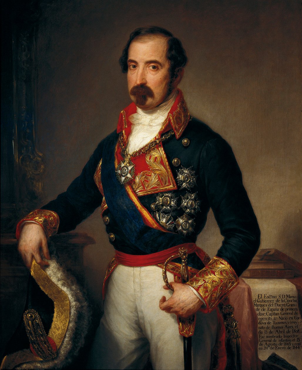 Retrato de Manuel Gutiérrez de la Concha e Irigoyen (1808-1874), Marqués del Duero de José Gutiérrez de la Vega