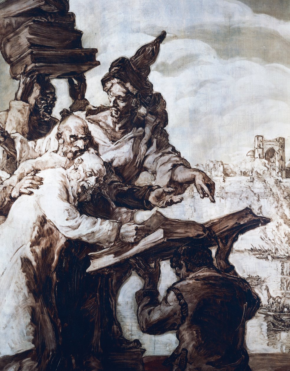 Decoración del salón de baile del Hotel Wandel de París, siglo XX (fresco) de José María Sert