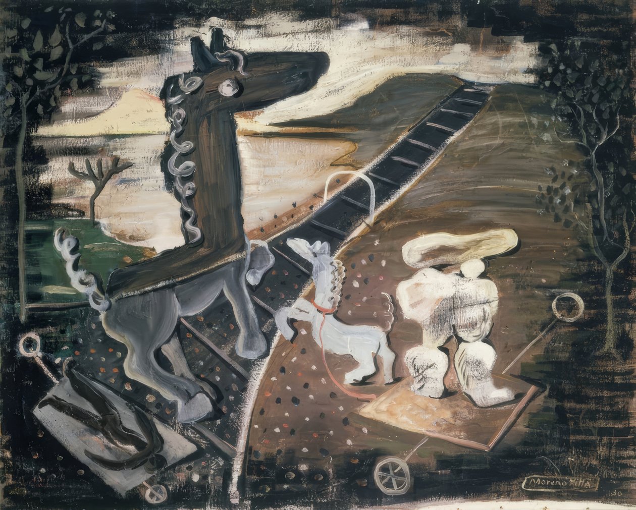 PINTURA – (CABALLOS) de José Moreno Villa