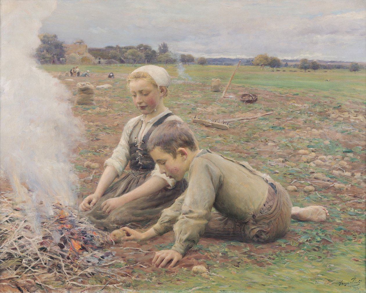 Los recolectores de patatas, 1898 de Jose Julio de Souza Pinto