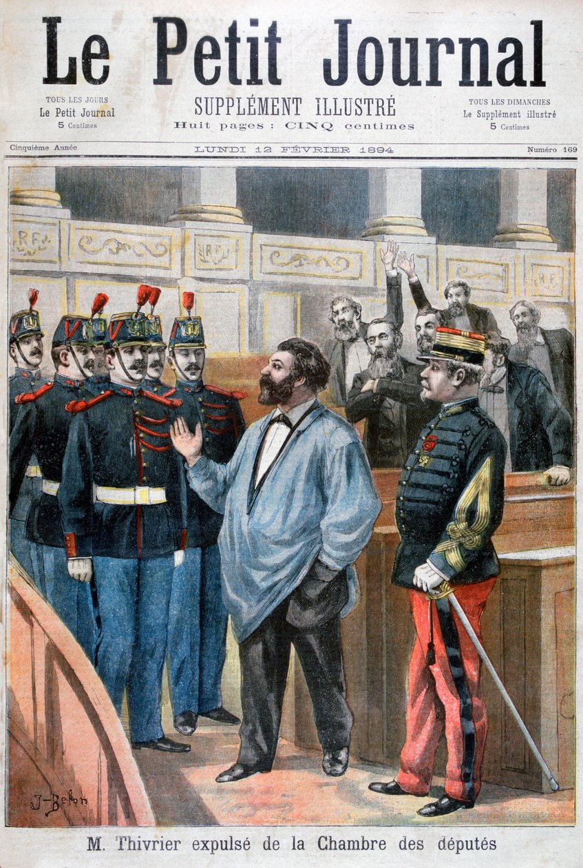 Christophe Thivrier expulsado de la Cámara de Diputados, París, 1894 de Jose Belon