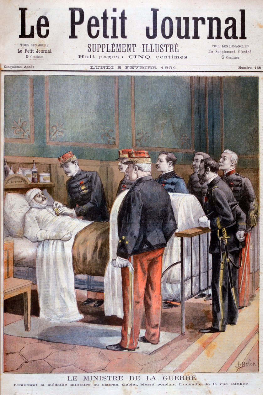 El Ministro de Guerra francés otorgando una condecoración militar, 1894 de Jose Belon