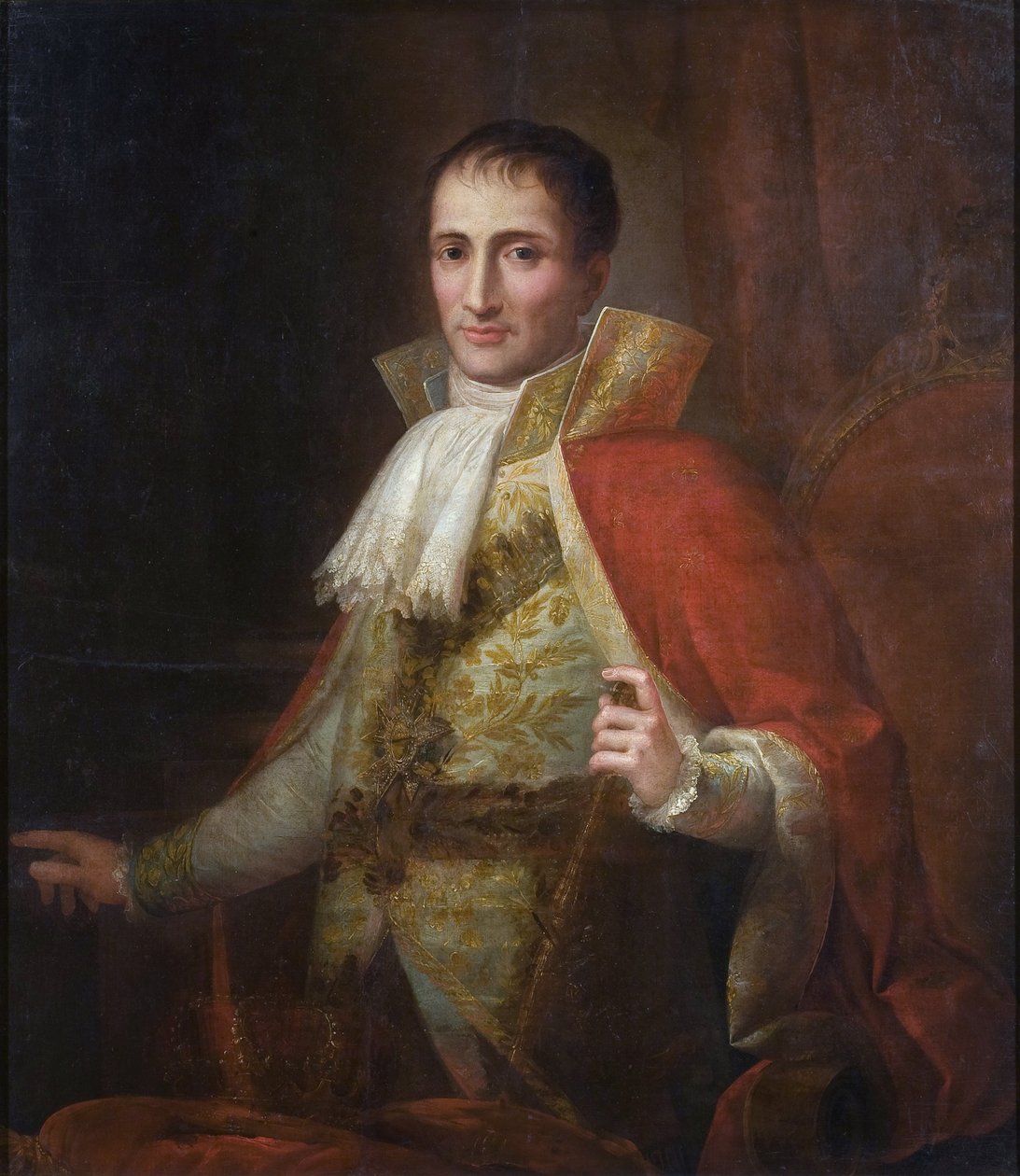 Retrato de José Bonaparte (1768-1844), rey de España en 1808 - Retrato del rey José I de España (1768-1844) - Pintura de Josee Flaugier (1757-1812) - ca 1809 - Óleo sobre lienzo - 109x96,5 cm - Museu Nacional d