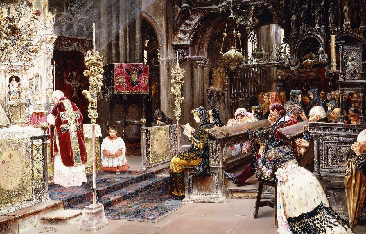 La misa, 1859 de Jose Gallegos Arnosa