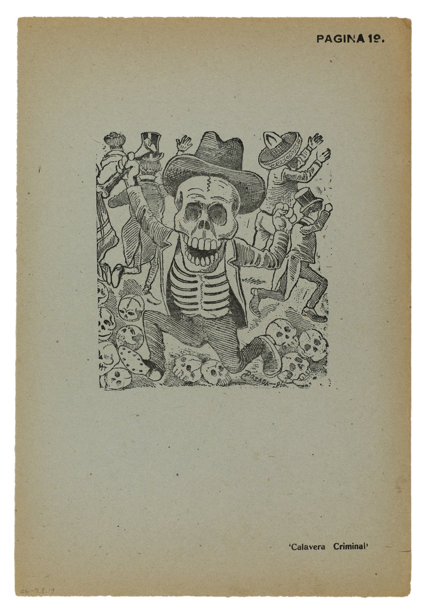Calavera criminal de José Guadalupe Posada