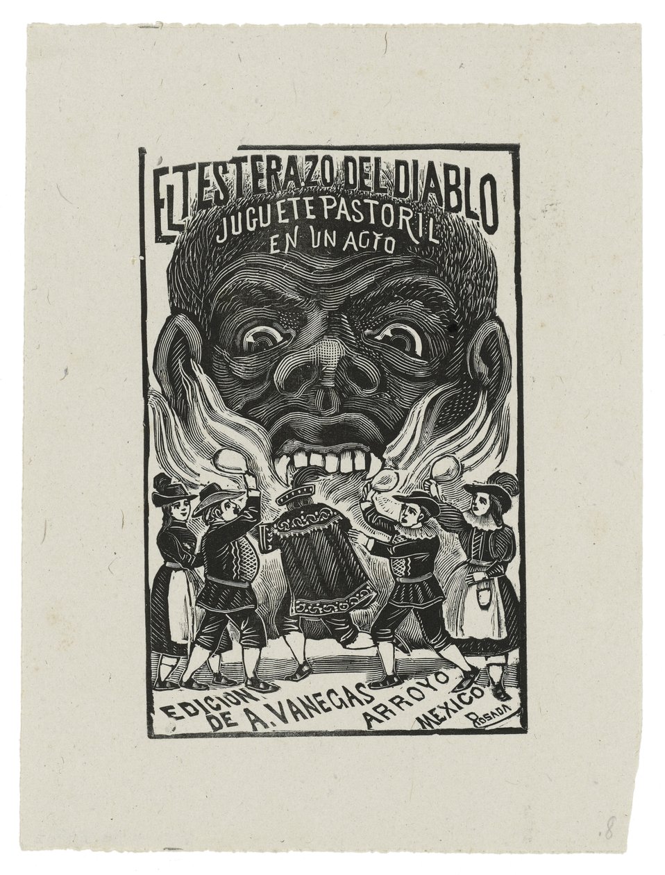 El testarazo del diablo, c.1900, impreso en 1942 de José Guadalupe Posada