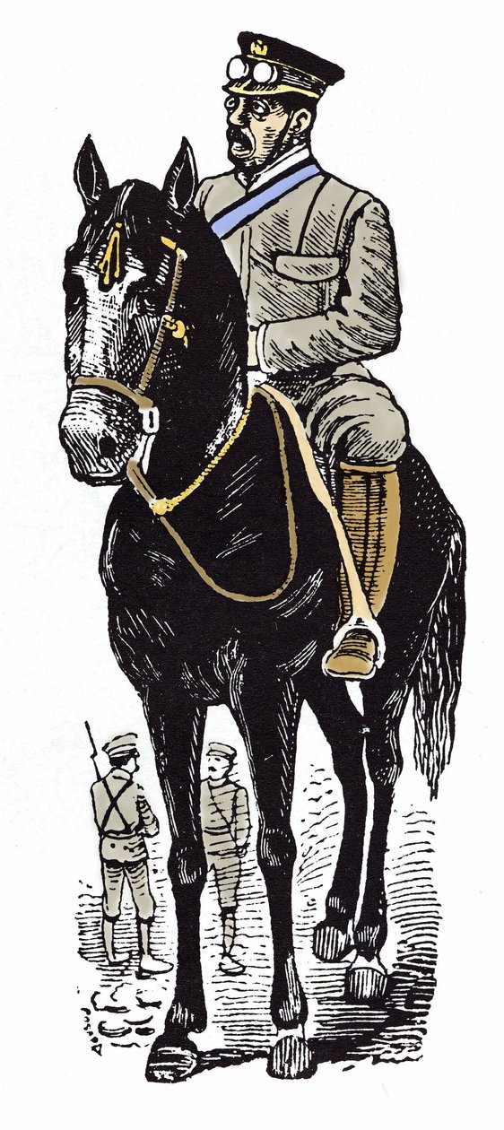 La Revolución Mexicana (1910-1920): retrato de Victoriano Huerta (1854-1916). Xilografía de José Guadalupe Posada (1852-1913) de José Guadalupe Posada