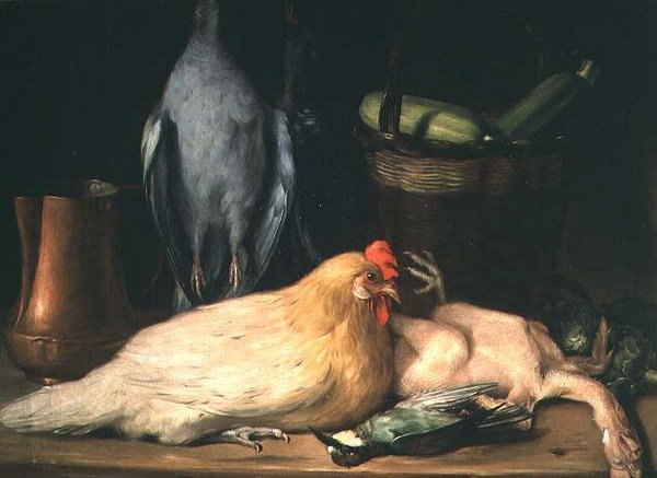 131-0059639 Naturaleza muerta con gallina de Jose Lopez Enguidanos