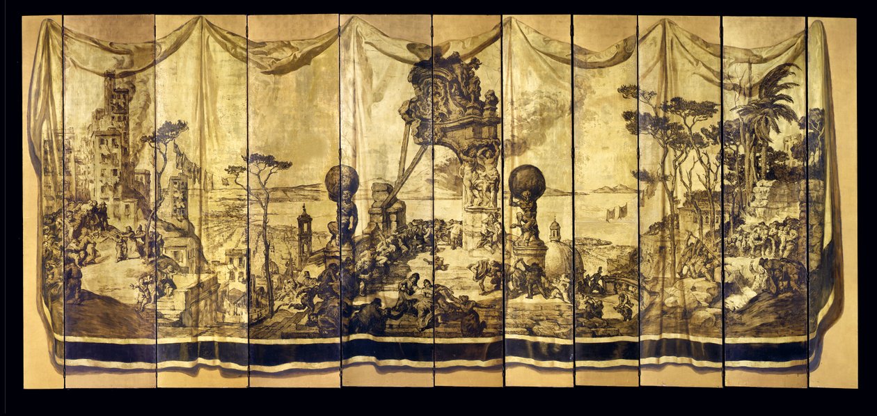 Visión Mediterránea, biombo de once hojas de Jose Maria Sert y Badia