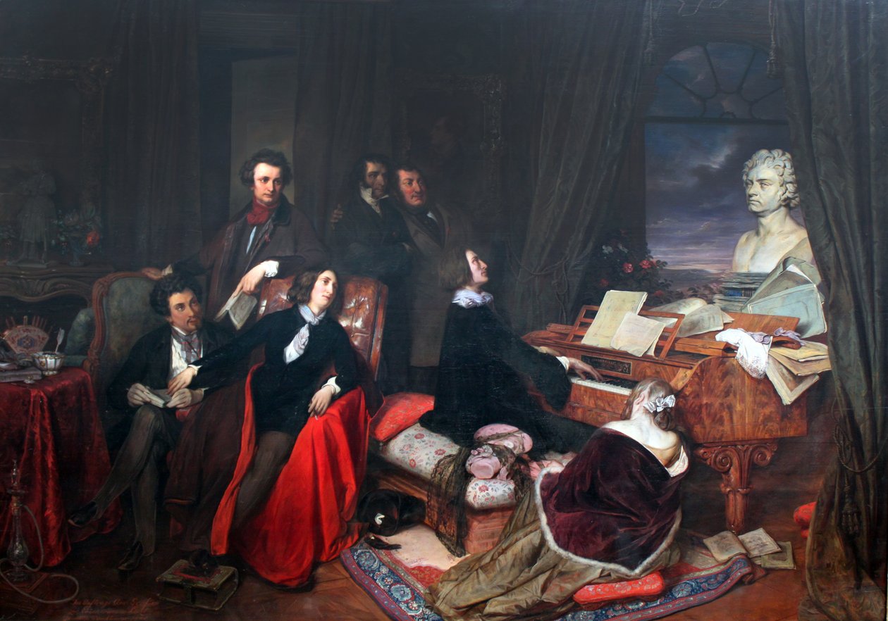 Liszt al piano de Josef Danhauser