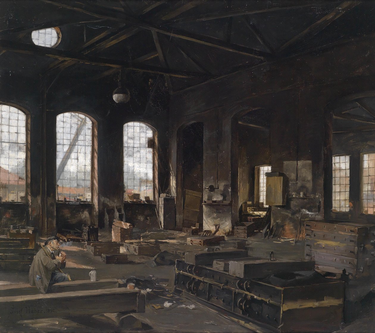 Hora de ocio en el taller de Josef Huber
