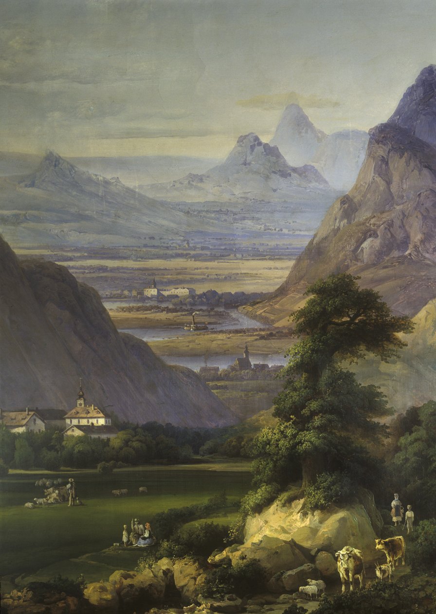 Paisaje cerca de Kamük, 1850s de Josef Matj Navrátil