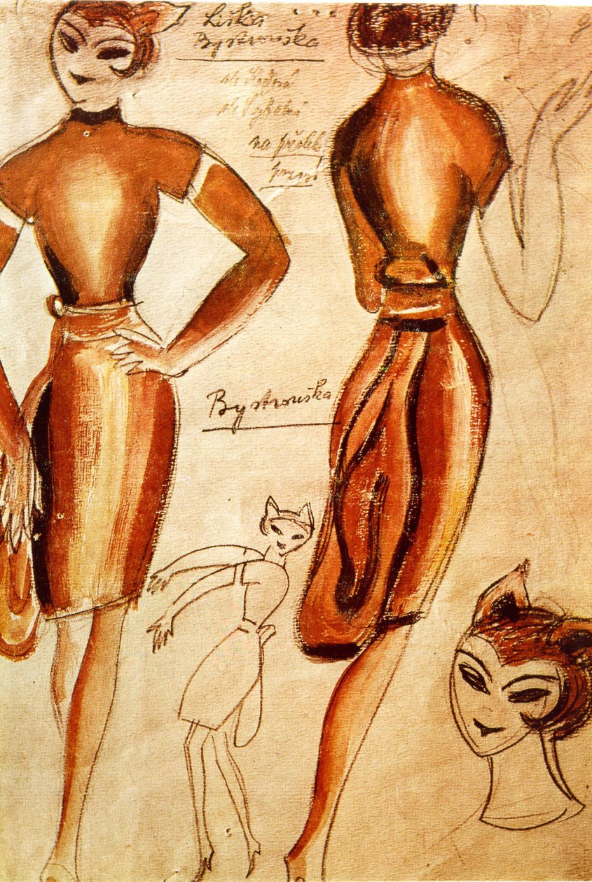 Ópera La zorrita astuta de Leos Janacek, diseño de vestuario por Josef Capek para el estreno en Praga de Josef Čapek
