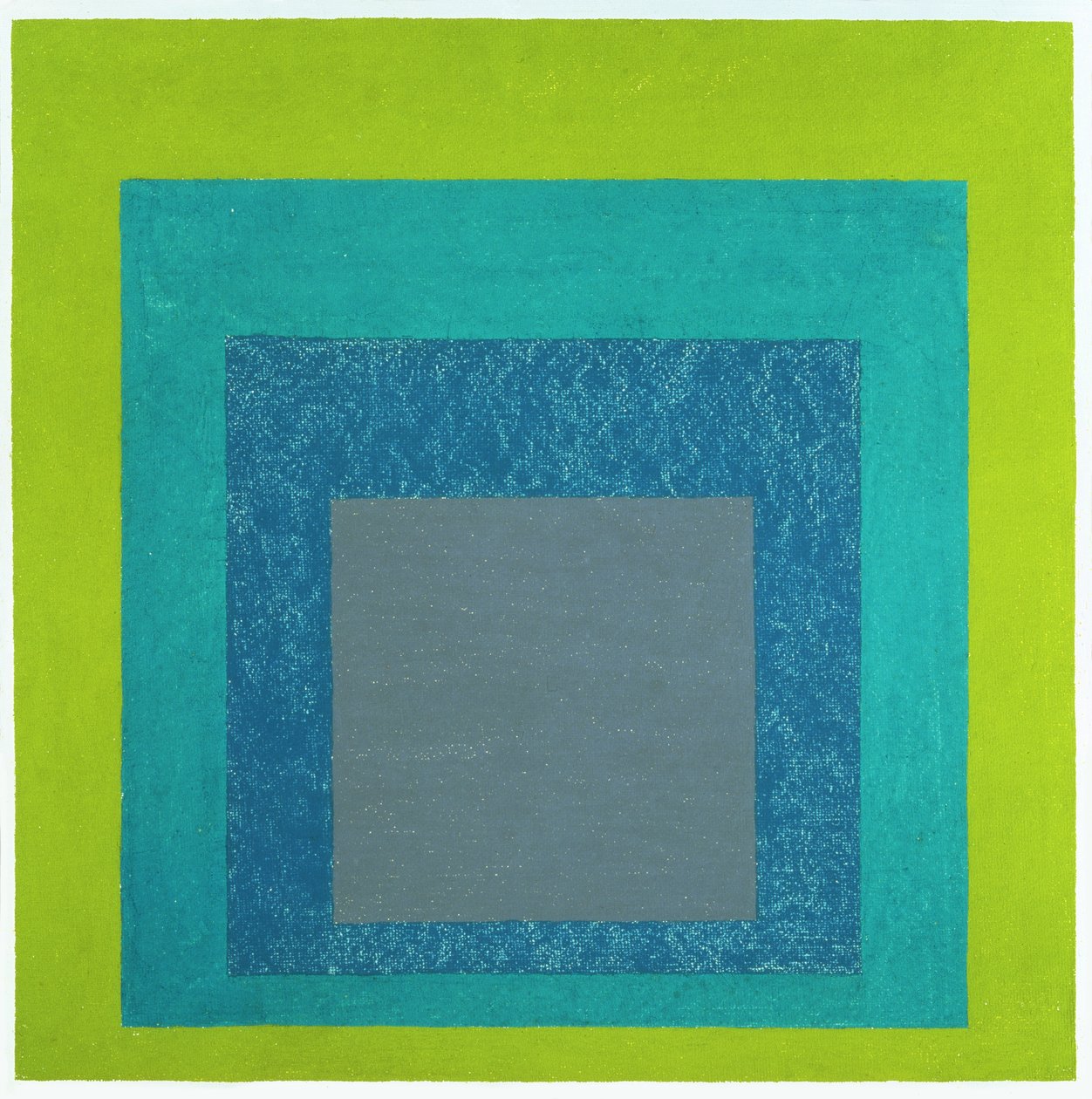 Homenaje a la plaza (óleo sobre tablero de fibra de madera) de Josef Albers
