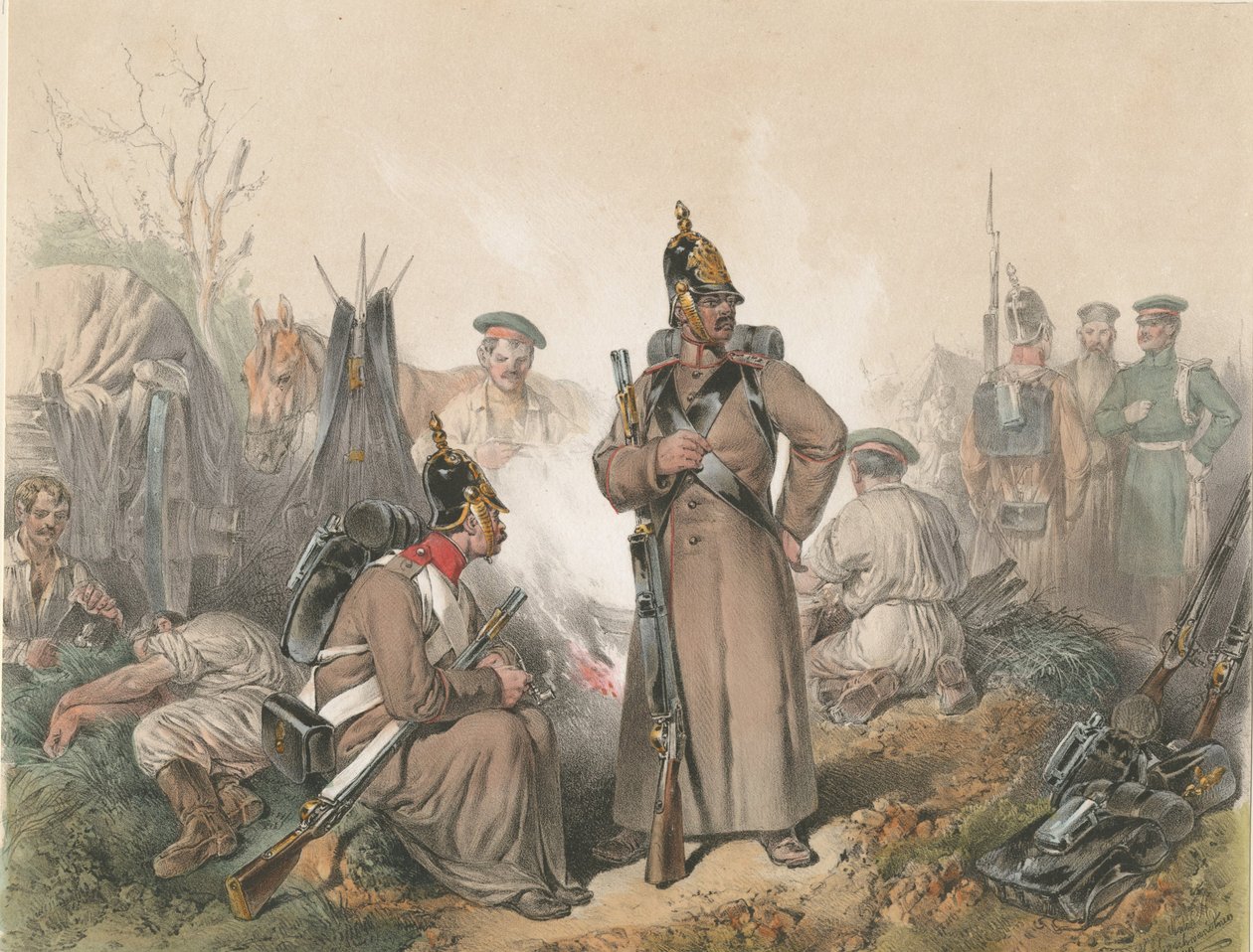 Una Escena de la Guerra de Independencia en Hungría en 1849, ca. 1849 de Josef Anton Strassgschwandtner