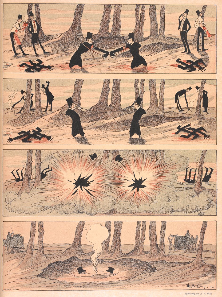 Un duelo con condiciones severas". (Véase también el archivo F60137-54 para las cuatro primeras imágenes de esta historia). de Josef Benedikt engl
