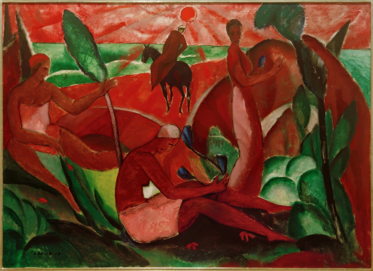 Mujeres en la playa de Josef Eberz