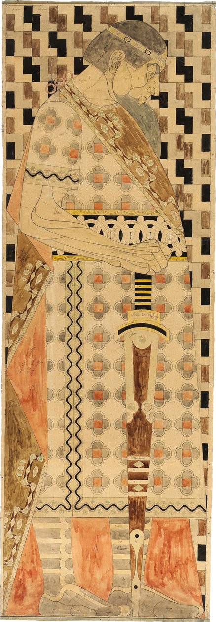 Diseño de friso para la Feria Mundial de St. Louis 1904, 1904 de Josef Engelhart