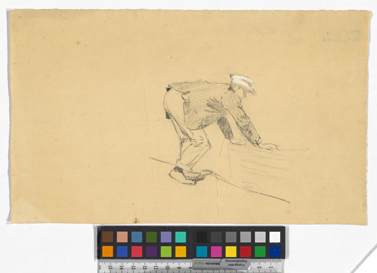 Studie eines Mannes mit Boot de Josef Engelhart