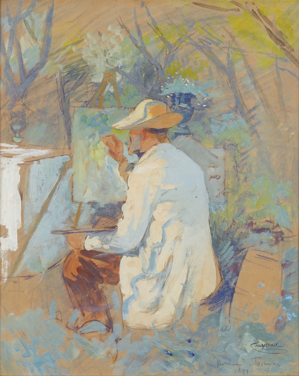 Pintura de Theodor von Hörmann en Taormina de Josef Engelhart