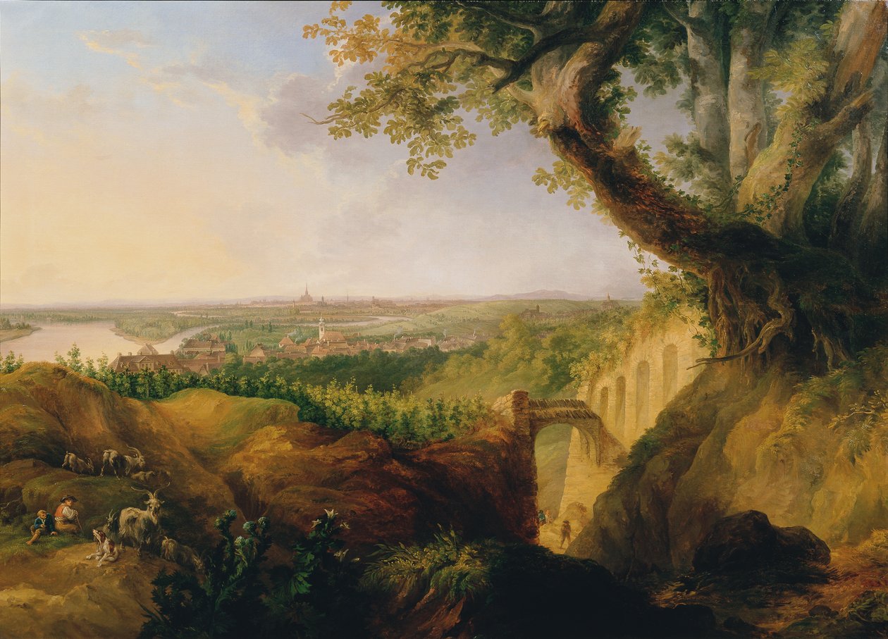 Vista de la capital y ciudad residencial de Viena desde el mirador cerca de Nussdorf de Josef Fischer