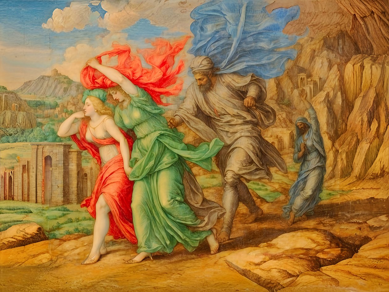 A1_Génesis_26-Huyendo de Sodoma y Gomorra de Josef Johann Michel