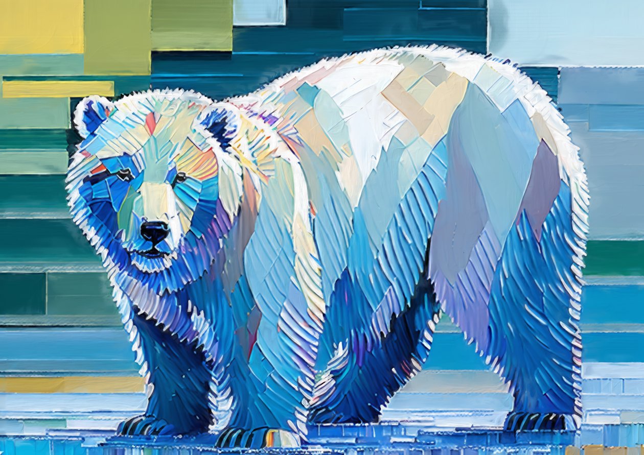 Animales: Oso de Hielo 1 de Josef Johann Michel