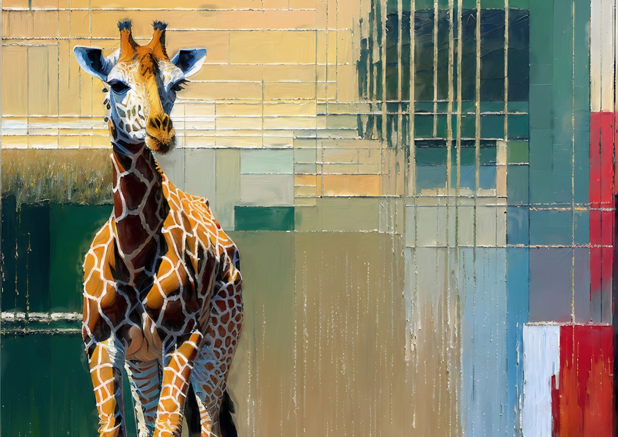 Animales: jirafas 4 de Josef Johann Michel