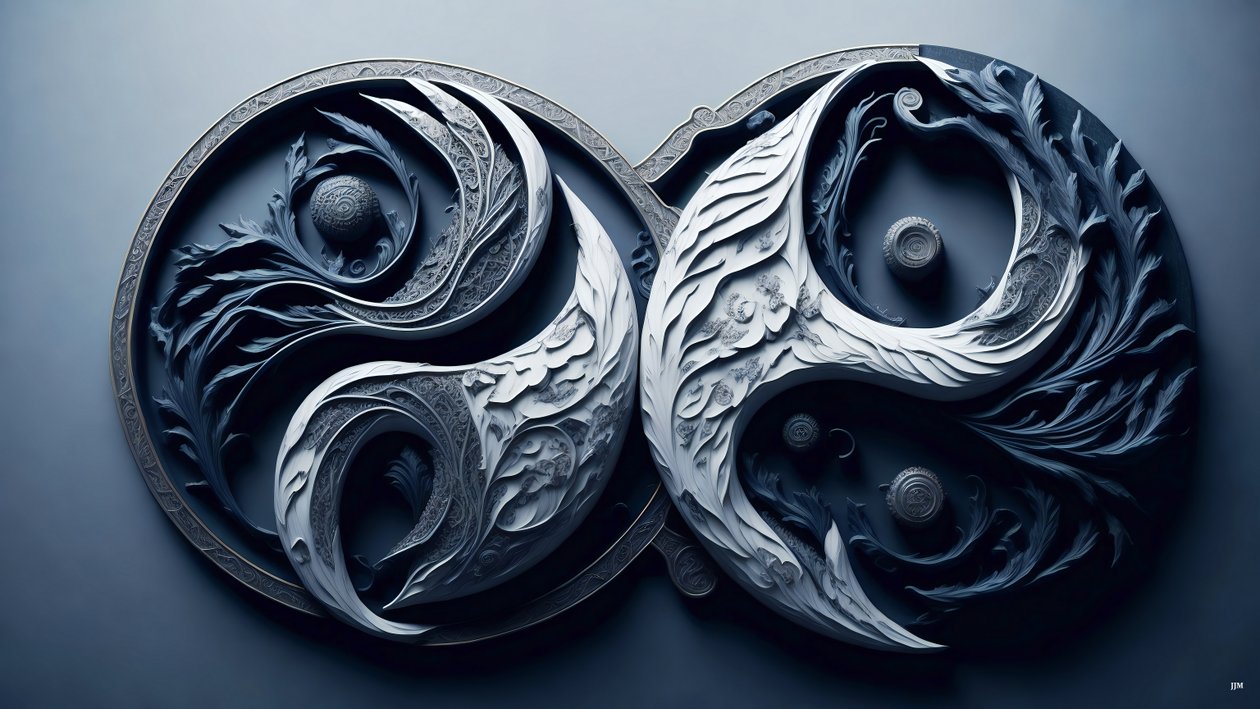 encáustica Feng Shui concepto de YIN Y YANG _05 de Josef Johann Michel