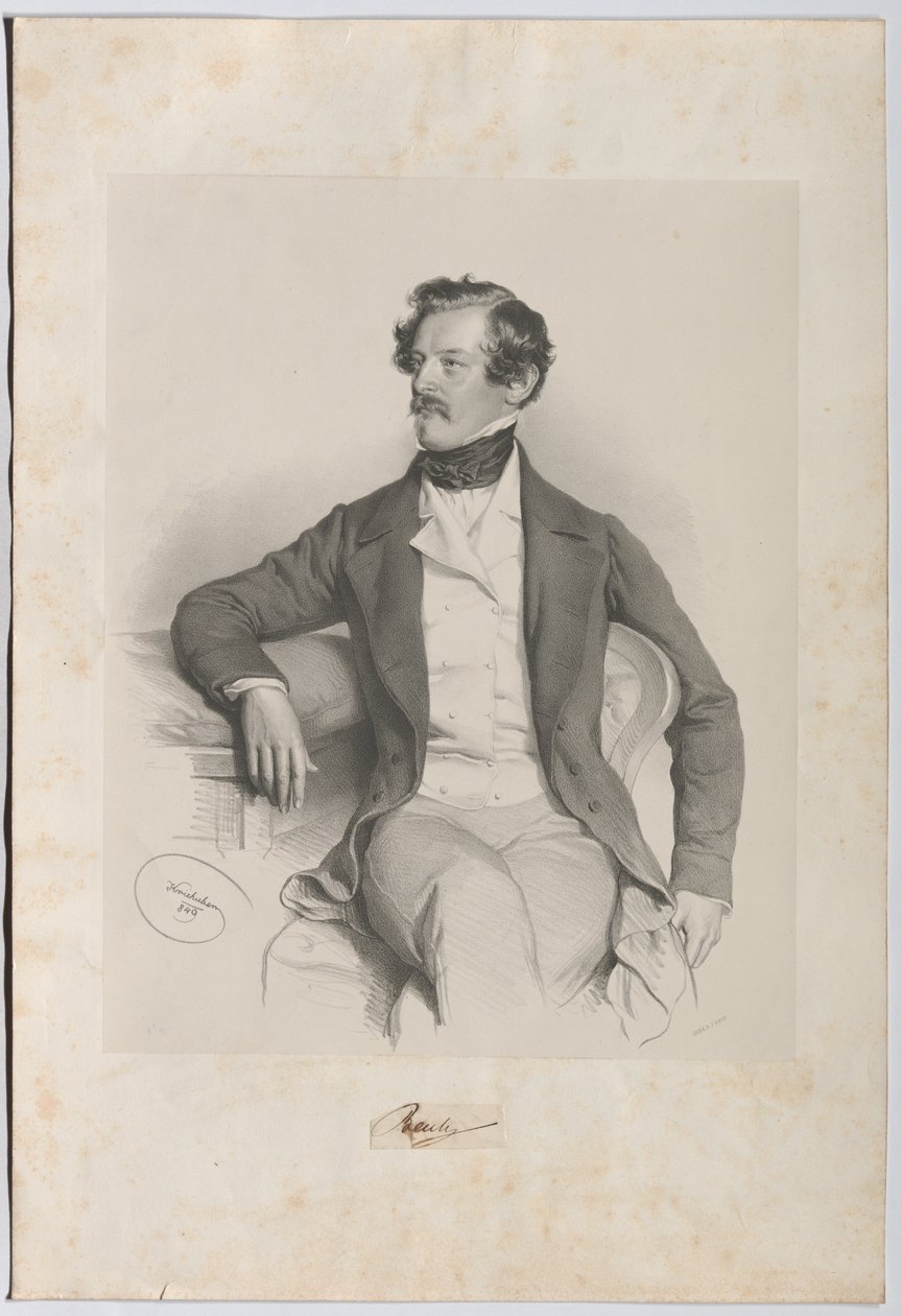 Alexander Freiherr von Bach (1813-1893), jurista y político de Josef Kriehuber