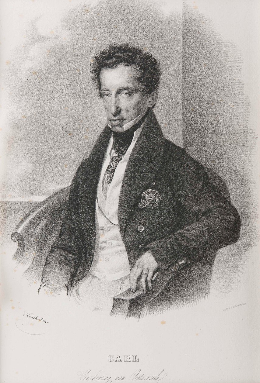 Archiduque Carlos de Austria 1771-1847, duque de Teschen de Josef Kriehuber