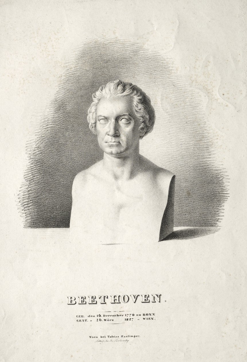 Busto de Ludwig van Beethoven de Josef Kriehuber