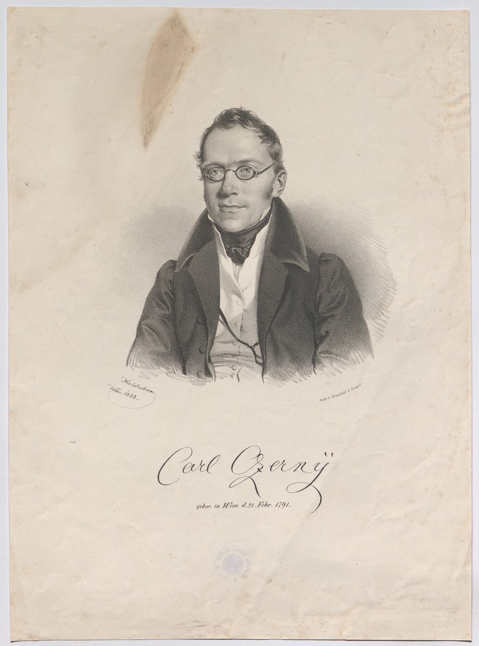 Carl Czerny, nacido en Viena el 21 feb. 1791 de Josef Kriehuber