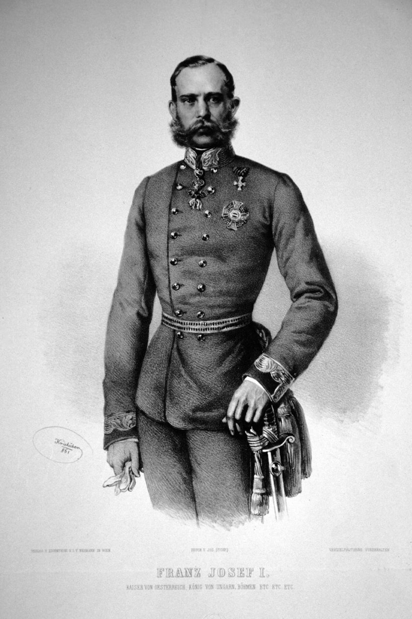 Francisco José I. 1861 Litografía de Josef Kriehuber