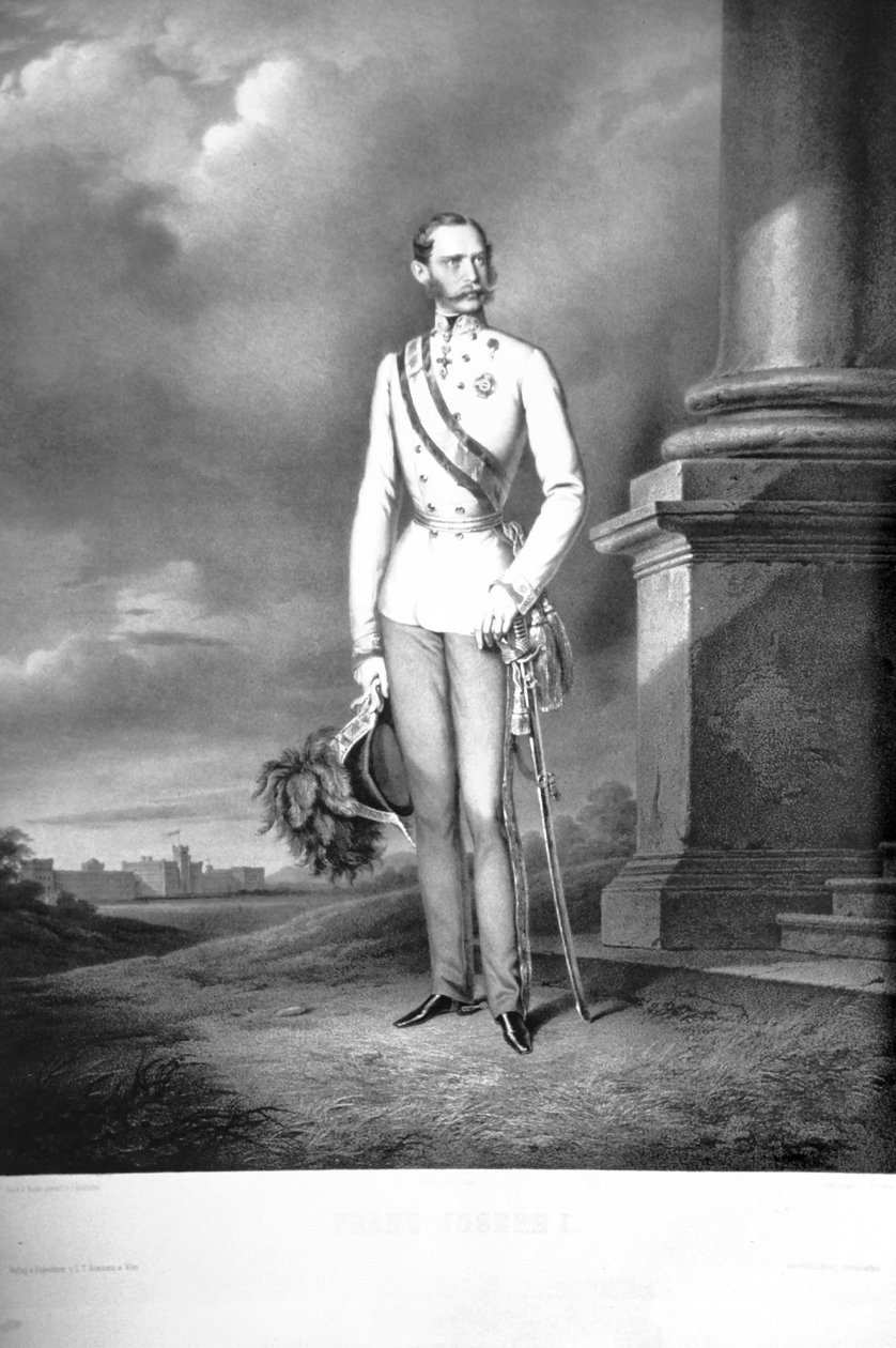 Francisco José I. Kriehuber ca. 1860 Litografía de Josef Kriehuber