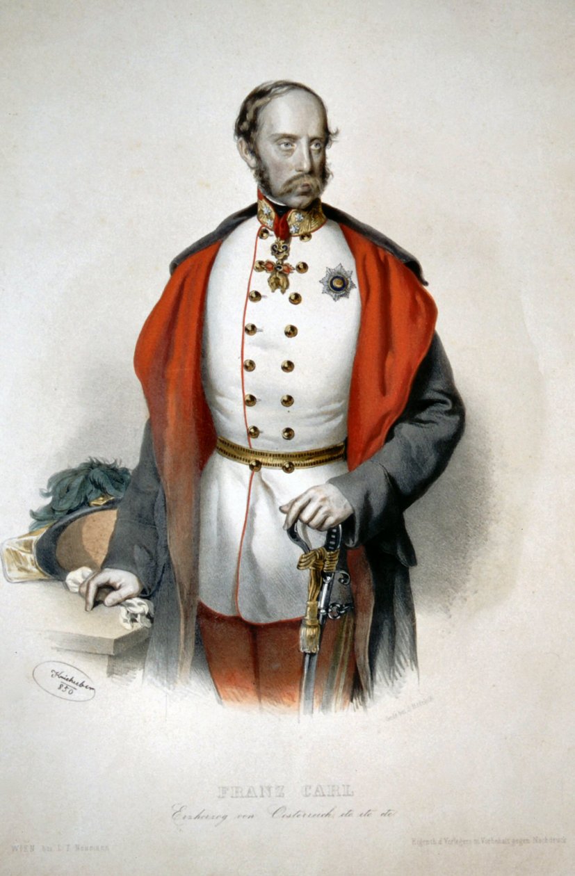 Franz Karl Archduke Litho de Josef Kriehuber